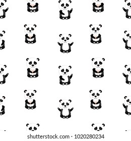 Panda Seamless Vector Pattern.Vector background