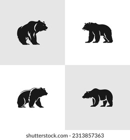 panda set icons. Vector illustration. Sketch for coloring page, tattoo, poster, print, t-shirt