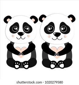 Panda Set Vector Illustration