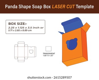 Panda Shape Soap Box LASER CUT Template for Adorable Packaging