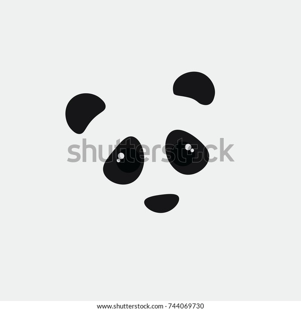 Panda Silhouette Face Stock Vector (Royalty Free) 744069730 | Shutterstock