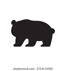 Panda Silhouette Symbol Vektor flache Design