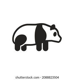 panda silhouette illustration. vector, background, icon. very suitable for use in logos, websites, applications, apps and more.