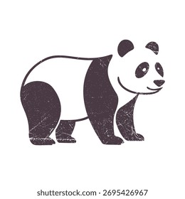 Plantilla de Vector de ilustración de silueta de panda
