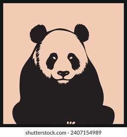 Panda Silhouette Peace Clip art, Cute Panda vector illustrations