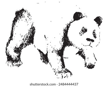 Panda silhouette in vector format. This creature comes from China.