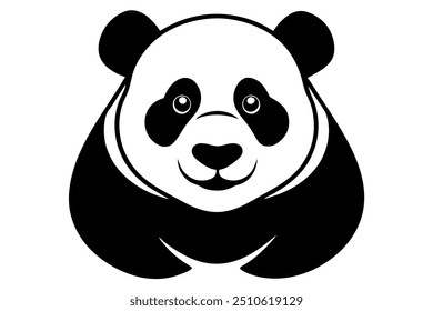 Una Ilustración vectorial de silueta de panda