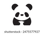 Panda silhouette vector illustration art
