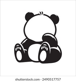 Panda Silhouettes vector image playful