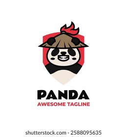 Panda Simple Mascot Logo Template