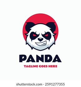 Panda Simple Mascot Logo Template