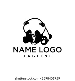 The panda sits hunched over with a serene look, perfect for brands that emphasize calm, introspection, or meditation