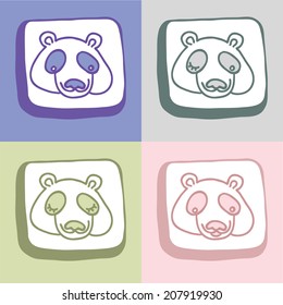 Panda sketch set