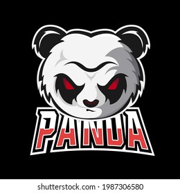 Panda sport or esport gaming mascot logo template, for your team