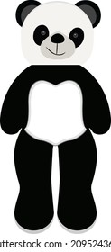 Panda suit, illustration, vector on a white background.