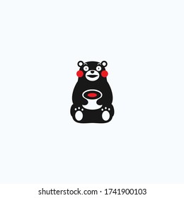 panda sushi logo. panda icon