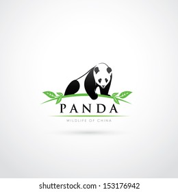 Panda symbol - vector illustration