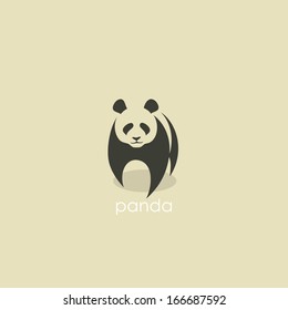 Panda symbol - vector illustration