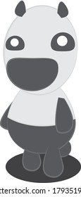 
a panda that is very unique seen from its posture and face