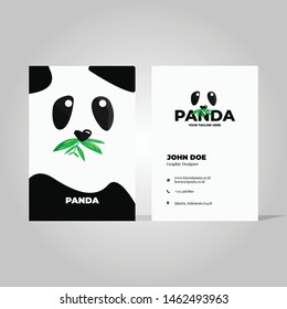 Panda theme vertical business card