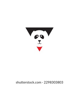 plantilla de logotipo triangular panda ilustración vectorial abstracta