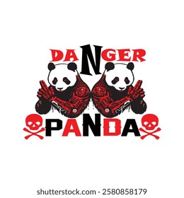 panda t-shirt vector design colorful.