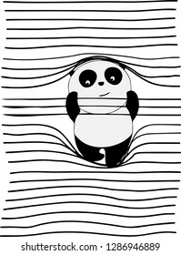 Panda t-shirt. Vector print, typography, poster, emblem. - Vector