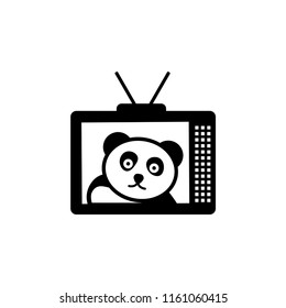 Panda tv, television vector 