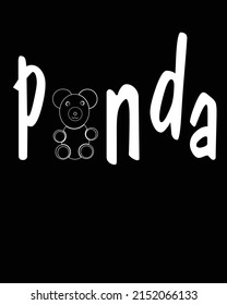 panda unisex t-shirt design.for print-on-demand t-shirt printing businesses and to upload online stores as well. It's 100% royalty free.100% editable Eps 10 format. and also for poster design as well 
