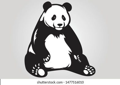 PANDA VECTOR ART HAND MADE DRAWING