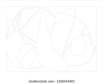 Panda vector art wall design