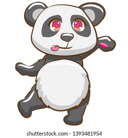 panda vector cartoon clipart design