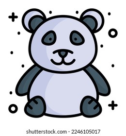 Diseño vector panda, estilo moderno y moderno