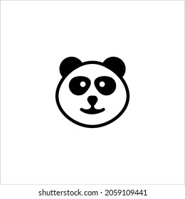 logo de la ilustración de la cara portadora de panda