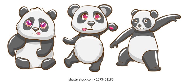 panda vector graphic clipart design