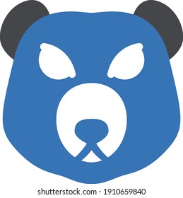 panda vector gyph color icon