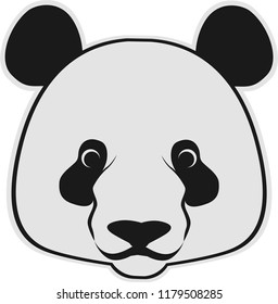 Panda vector head icon.