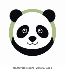 Panda vector icon illustration with white background