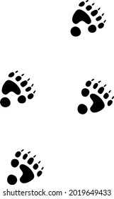 Panda Footprints　isolated vector illustration.