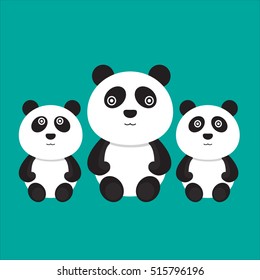 panda panda panda vector illustration.