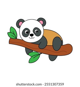 Panda vector illustration design on white background