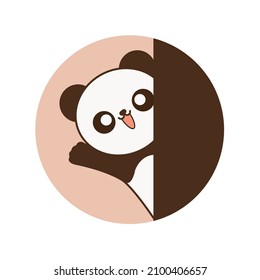 panda vector illustration design, suitable for shop brand business icon logos