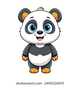 Panda vector illustration editable project.