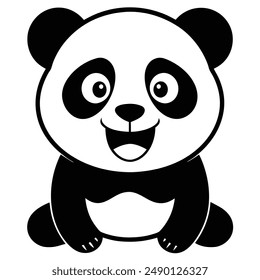 Panda vector illustration editable project.