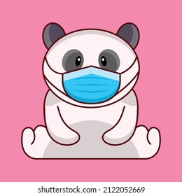 panda Vector illustration on a transparent background. Premium quality symmbols. Vector line flat icons for concept and graphic design. 