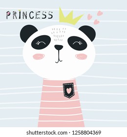 Panda. Vector illustration for print.