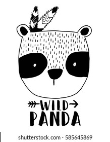 Panda-Illustrationsvektor.