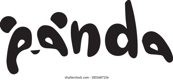 Panda vector logo design illustration