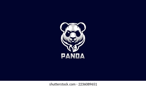 Panda vector logo design illustration beautiful symbol