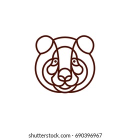 Panda - Vector logo / icon mascot illustration